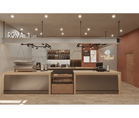 Ensemble de café en bois 2022, Design moderne, pour intérieur de café, Bar, boulangerie, vente au détail, meubles, fabrication