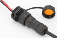 Connecteur à vis JiaHui M20 3 broches, droit, étanche IP68, contact en laiton, 2-3 broches, 25A, nylon, pour équipement extérieur