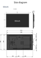 Nuevo Monitor Táctil Capacitivo Industrial de 65 Pulgadas, Panel de 10 Puntos, 1920x1080 LED, Marco Abierto, Aleación de Aluminio Resistente