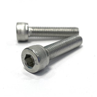 Vis et boulons hexagonaux métriques en acier inoxydable 304 A2-70, boulon à tête cylindrique moletée