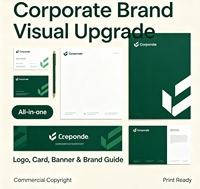 Paquete de Diseño de Identidad Visual de Marca Completa Personalizada, Consulta de Planificación + Tarjeta con Logotipo, Imagen de Comercio Electrónico, Gráfico Vectorial Integrado