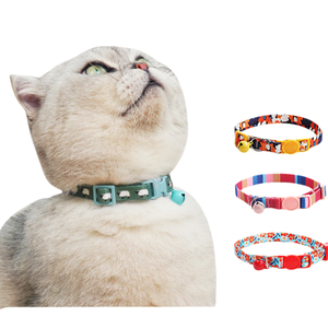 다양한 패턴 애완 동물 고양이 질식 방지 칼라 조정 가능한 고양이 강아지 나일론 칼라 - Product Image 4