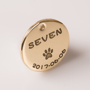 Pins de animales Tarjeta de <span class=keywords><strong>nombre</strong></span> de mascotas <span class=keywords><strong>Sin</strong></span> MOQ Pins de esmalte Moda Grabado gratis Dag y etiqueta de gato - Product Image 6