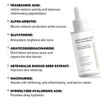 Sérum pur à l'alpha-arbutine et à l'acide hyaluronique, atténue les taches brunes, la pigmentation, anti-âge, anti-rides, hydratant pour le visage et le cou, 50 ml, pour femmes