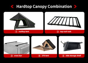 Étanche 5ft 5.5FT 6FT Acier Pickup <span class=keywords><strong>Hardtop</strong></span> Auvent En Alliage D'aluminium pour Tacoma RAM 1500 2500 3500 GMC <span class=keywords><strong>Hilux</strong></span> Ford F150 BYD Shark - Product Image 5