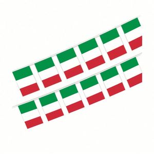 Wholesale 2025 Football Events 5.5x8 Inches Italy String Bunting <b>Flags</b> Polyester Material Indoor Outdoor Decoration (20pcs/set) - Product Image 1