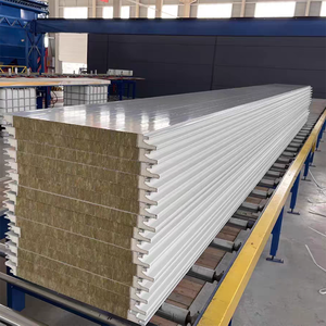 Panel Sándwich de Lana de Roca con Sellado de Poliuretano para Bordes, Placa Decorativa Metálica para Paredes Exteriores de Almacenes - Product Image 5