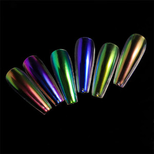 ผงโครเมี่ยมออโรร่าเมอร์เมด 10 กรัม ผงกระจกเงาใสสำหรับเจลทาเล็บ แต่งเล็บ DIY - Product Image 5