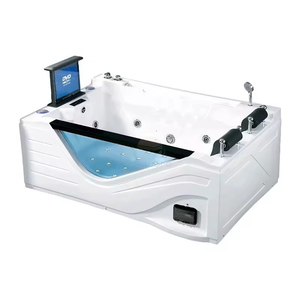 Spa <span class=keywords><strong>de</strong></span> natation en pierre <span class=keywords><strong>acrylique</strong></span> pour 2 personnes au design familial moderne personnalisé <span class=keywords><strong>Baignoire</strong></span> Tv à hydro massage - Product Image 1
