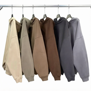 Sweat-shirts épais en coton de haute qualité, unis, lourds, surdimensionnés, personnalisables, sans cordon, grandes tailles, pour hommes, sans cordon, unisexe - Product Image 1
