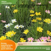 Bunga Gesang Artifisial Qishuo dalam Pot, Bahan PET/PVC, untuk Dekorasi Rumah, Fotografi Pernikahan, Indoor/Outdoor, Tanaman Pot
