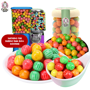 Vente directe d'usine Halal/kosher Bonbons à la gomme à mâcher en forme de pastèque croustillante colorée - Product Image 1