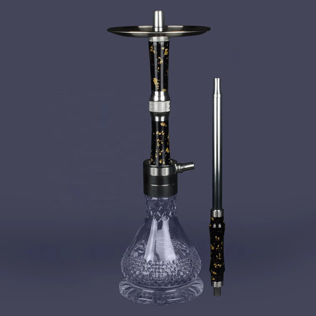 2024 narguilé en aluminium de style russe grande taille Shisha Portable Chicha Hukka fumer narguilé usine de porcelaine