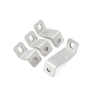 Support d'angle en acier inoxydable en forme de Z, pince de fixation pour tube carré, support de selle, pince de tuyau en U à angle droit, quincaillerie de qualité 201 - Product Image 2