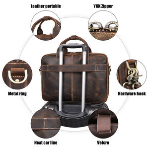 J.<span class=keywords><strong>M</strong></span>.D Grosir MOQ Rendah Kapasitas Besar Dua Penggunaan Bisnis Tas Bahu Vintage Pria Tas Laptop Tas Kulit Tas - Product Image 5