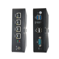 PC sin ventilador Nuc Core J4105, 1,5 GHz, 64G, SSD, 4 Lan, Gaming, PC tipo C, Mini PC jugador