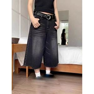 Unisex <strong>Tennagers</strong> Retro Cropped Length Denim Shorts, Wide-Leg Summer New Style - Product Image 4
