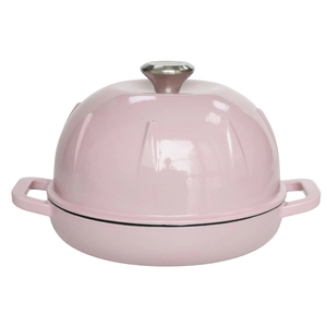 Cloche à pain commerciale en fonte émaillée rose, ustensile de cuisson émaillé avec couvercle bombé pour boulangerie et achats en gros - Product Image 6