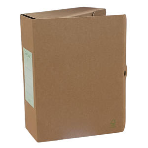 Portaproyectos con botón 25x35cm, respaldo de 10cm, color Havana - Product Image 1