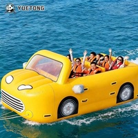 Bateau banane gonflable personnalisé en PVC pour sports nautiques, tube tractable pour la location et les loisirs aquatiques en groupe sur la plage