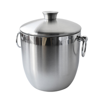 Refroidisseur à champagne professionnel portable à double paroi isolé en acier inoxydable 3L pour vin, bière, collations, fête
