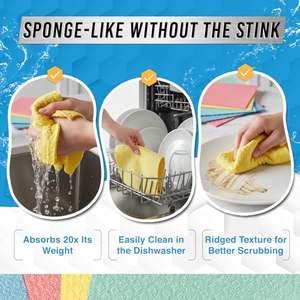 Paños de Cocina Suecos Biodegradables Impresos Personalizados para Limpieza de Cocina, Proveedor Mayorista de Paños de Cocina Suecos Reutilizables - Product Image 3