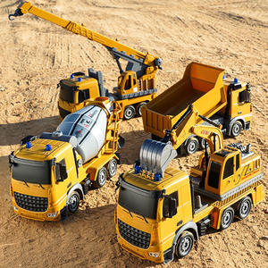 Véhicule radiocommandé de <span class=keywords><strong>camion</strong></span> à <span class=keywords><strong>benne</strong></span> r/c, pelle, mélangeur de véhicules, <span class=keywords><strong>grue</strong></span>, véhicule de construction pour tous les adultes et enfants, jouets, 2.4Ghz, nouveau - Product Image 1