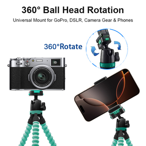Hành động cầm tay máy ảnh chủ và linh hoạt Tripod cho Iphone cho samsung cho <span class=keywords><strong>GoPro</strong></span> Google Pixel-phổ điện thoại di động phụ kiện - Product Image 4