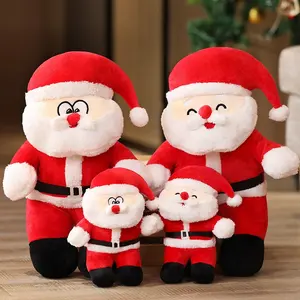 Piccoli giocattoli di peluche ripieni di babbo natale di grandi dimensioni di medie dimensioni carino morbido per regali di decorazioni natalizie