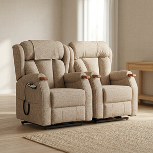 Canapé inclinable électrique moderne en tissu à double moteur, zéro gravité, avec dossier et repose-pieds réglables, pour personnes âgées, télécommande incluse - Product Image 5