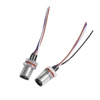Conector de Aviación GX16 RCD RCD-AL6853, Adaptador Impermeable IP55, Conector Hembra de 16 mm, 2-10 Pines, Recto/En Ángulo Recto, Niquelado