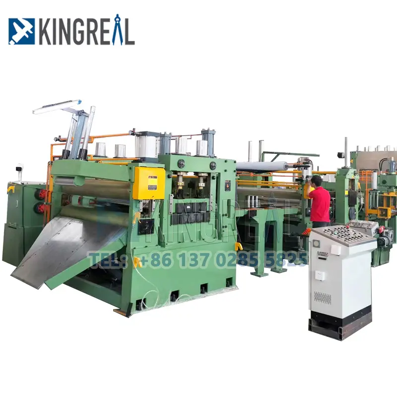 KINGREAL Gi Steel Coil Cut to Length Machine Coil Decoiler Leveler Cut To Length Line Machine With Servo Stacker