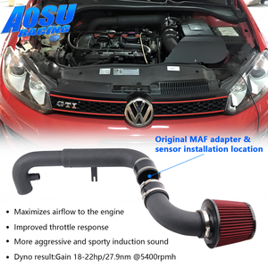 AOSU Nouveau Kit d'Admission d'Air Froid en Aluminium avec Filtre et Bouclier Thermique pour VW Scirocco MK1, Octavia MK2, Octavia MK3 (2008-2017) EA888 2.0T - Product Image 6