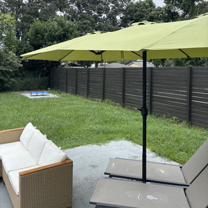 Sombrilla de Patio de Doble Cara Resistente a los Rayos UV de 15 pies, Sombrilla Grande para Exteriores con Manivela para Piscina y Jardín - Product Image 2
