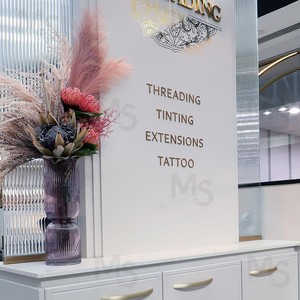 M & <span class=keywords><strong>S</strong></span> Tùy Chỉnh Làm Móng Tay Cửa Hàng Hiển Thị Truy Cập Thiết Kế Bằng Gỗ Làm Việc Đứng Morandi Màu Nail Salon Đồ Nội Thất Thiết Kế - Product Image 4