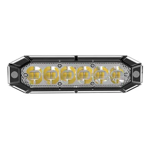 ECE R10 R65 12pcs LED 경고 구급차 스트로브 라이트 헤드 그릴 조명