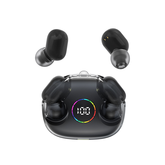 New TWS In-Ear Earbuds Ultra-Long-Lasting Translucent Capsule Earphone Digital Display Sports Earphones Headphones for phone