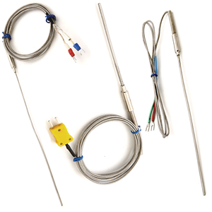 مستشعر درجة حرارة <span class=keywords><strong>PT100</strong></span> RTD من الشركة المصنعة مع كابل تعويض، مستشعر مجس ترموكابل مدرع بإبرة WRNK-191 - Product Image 6