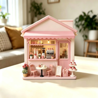 Ensemble d'aimants de réfrigérateur personnalisés en acrylique, mignons et durables, motif boutique de fleurs, maison miniature, café, découpés, décoration, cadeau