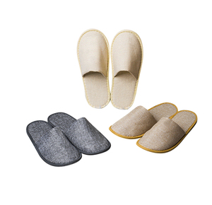 Buena venta Nuevo estilo Tipo abierto Suministros de <span class=keywords><strong>hotel</strong></span> Zapatillas desechables Salón de belleza Lino <span class=keywords><strong>Hotel</strong></span> Aerolínea Zapatilla - Product Image 4