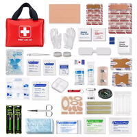 Mini trousse de premiers soins avec sac de sauvetage portable personnalisé 220 pièces Kits médicaux compacts et étanches de qualité supérieure pour toutes les situations d'urgence