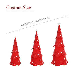 2026 New Creative Burgundy Handmade <b>Christmas</b> Tree <b>Table</b> <b>Decoration</b> <b>Christmas</b> Hand Sewn Cloth Winter 24"30"36" <b>Christmas</b> Tree - Product Image 6