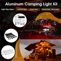 Kit de barre lumineuse LED blanche pour camping en plein air DC12V 4WD avec variateur rotatif en aluminium pour remorques 4X4 Camper Certifié CE RoHS