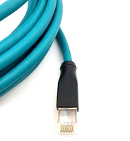Connecteur personnalisé pour codage X M12, 8 broches RJ45 avec bouclier Cat 6A SFTP 26awg, câble droit en PVC, 1M de long