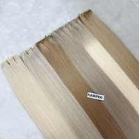 Vente en gros Genius Hair Weft Remy Human Brazilian Invisible Hair Weaving Couleur Blonde Personnalisée Super Double Drawn Haute Qualité