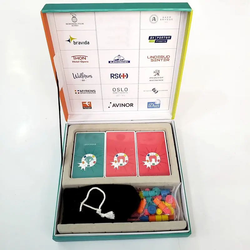 Niedrigen MOQ Neue Entwickelt OEM Akzeptieren Faltbare Matte Laminierung Folie Stanzen Board Spiel Für Familie