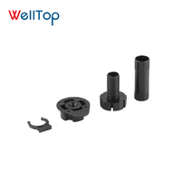 Pieds de Nivellement WELLTOP 06.006 Réglables en Plastique pour Canapé, Armoire de Cuisine, Pieds en Plastique Noir pour Meubles de Cuisine