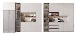 Meuble à vin de salon moderne de qualité supérieure au design gratuit, finition sans peinture, élégant, vente directe d'usine - Product Image 4