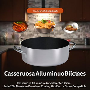 Cacerola de Aluminio Antiadherente (45cm) SERIE PROFESIONAL 2000 Aluminato y Negro 2016 45 - Product Image 3