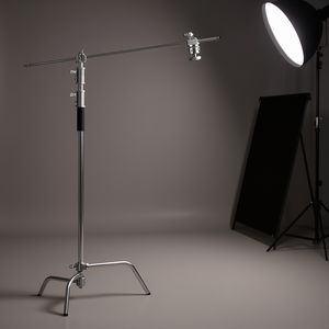 Support d'éclairage professionnel pour studio photo Db 260 cm, trépied en acier inoxydable avec bras articulé pour éclairage photographique - Product Image 2